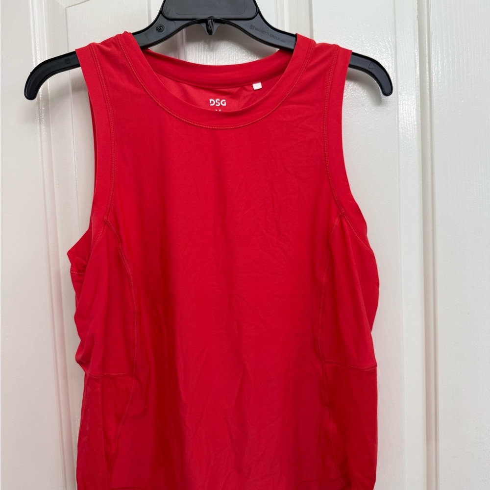 DSG Coral Sleeveless Tank Top with Crew Neckline